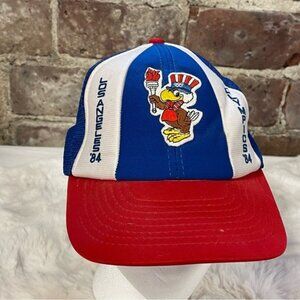 Vintage 1984 Summer Olympics Los Angeles Original Logo Hat In Red White & Blue